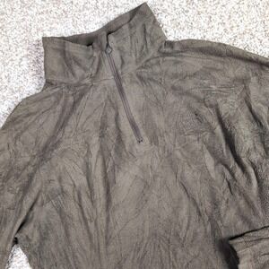 North Face Womens Brown TKA 100 Microvelou Quarter Zip - Medium Fleece Pullover